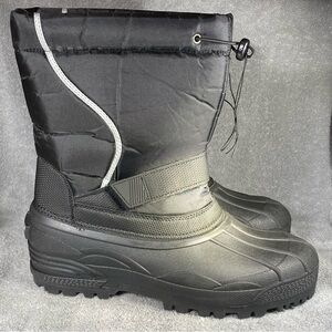 George‎ Boots Mens Size 13 Black lined Inside velcro Chore Slip On NEW